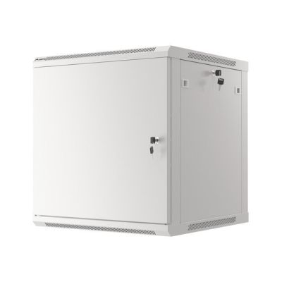 8. Wandmontierter Einbauschrank, 19" 12U 600x600, Grau, Metalltüren (zerlegt)