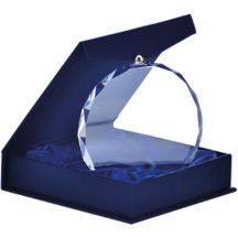 Glasmedaille mit Etui