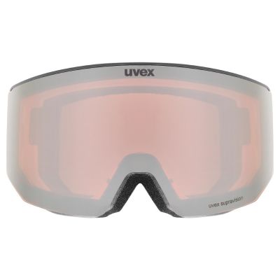 3. Uvex 5506651030 Wintersportbrille, verspiegelt, Unisex, weiß, zylindrische (flache) Linse