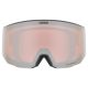 3. Uvex 5506651030 Wintersportbrille, verspiegelt, Unisex, weiß, zylindrische (flache) Linse