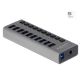 Externer USB 3.0-Hub von Delock mit 10 Ports und Schaltern