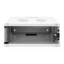 19-Zoll-4HE-Wandnetzwerkschrank, SOHO 241 x 540 x 400 mm, Glastür, grau, unmontiert, 60 kg