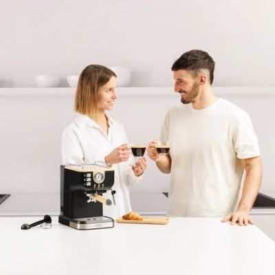 2. Taurus Onyx Moka 1050W Espressomaschine | 20 Bar Holz