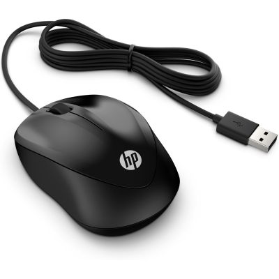 2. HP 1000 Kabelgebundene optische Maus mit 3 Tasten und 1000 DPI, Schwarz, 4QM14AA