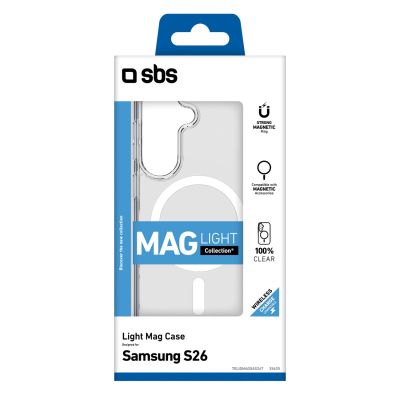 2. SBS Cover Light Mag Schutzhülle für Samsung Galaxy S26 Ultra, kompatibel mit MagSafe – Transparent