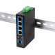 9. LogiLink NS204 Netzwerk-Switch, unmanaged Gigabit Ethernet (10/100/1000), Schwarz