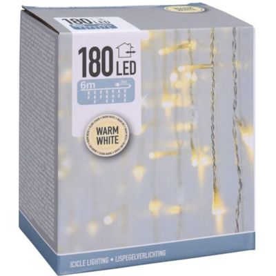 11. Weihnachtsbaumbeleuchtung, Außenbeleuchtung, 180 LEDs, Zeitschaltuhr, warmweißes, transparentes Kabel