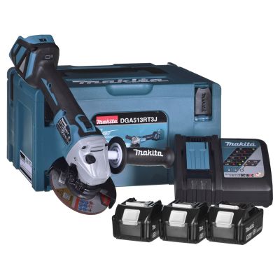 MAKITA DGA513RT3J 18V 3x5,0Ah Akku-Winkelschleifer