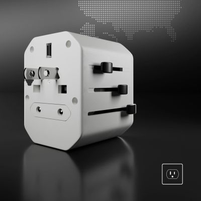 8. SBS TEADAPTUSBTCUNI USB-C/USB-A Universal-Reiseadapter – Weiß