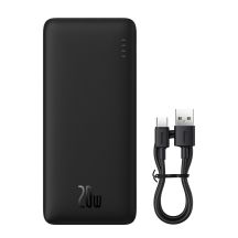 Baseus Airpow 20W 20000mAh Powerbank mit Baseus Simple Series USB-A - USB-C Kabel 50cm - Schwarz