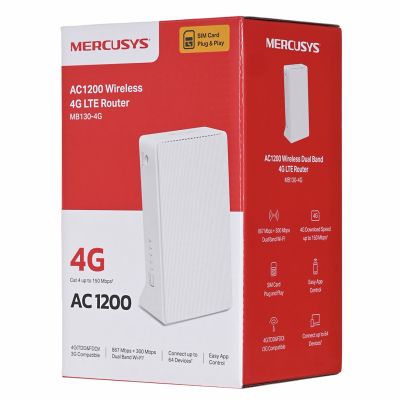 8. Mercusys MB130-4G LTE AC1200 Router
