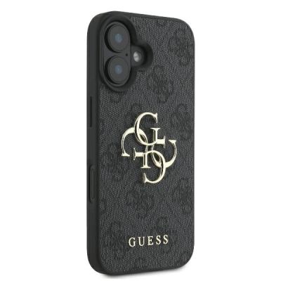 4. Guess 4G Big Logo Case für iPhone 16 - Schwarz
