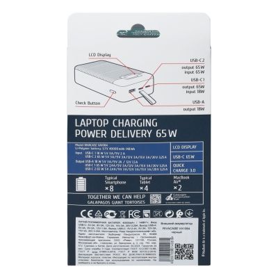 21. Rivacase VA1084 Lithium-Polymer (LiPo) Powerbank 40000 mAh Schwarz