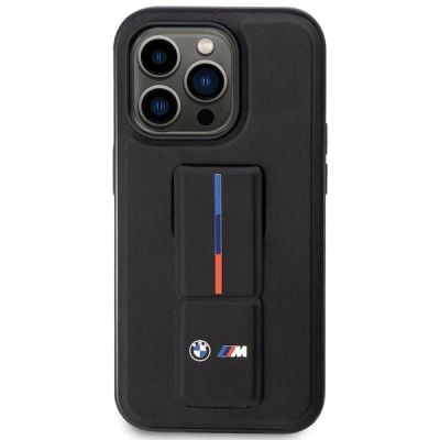 3. BMW Grip Stand Hot Stamp iPhone 14 Pro Hülle - Schwarz
