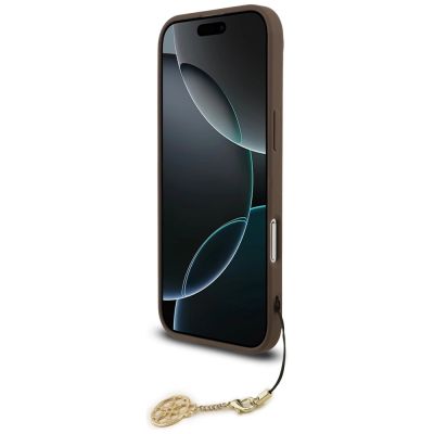 4. Guess 4G Charms Collection MagSafe Hülle für iPhone Air – braun