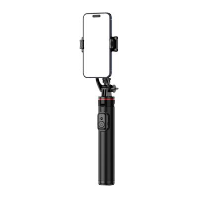 4. Selfie Stick WC1Y2S Teleskopstativ 1,3 m aus Aluminiumlegierung mit Telefonhalter – Schwarz