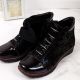 22. Damen-Lederboots mit Warmfutter und Print, schwarz, Filippo