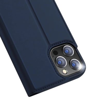 3. Dux Ducis Skin Pro Holster Flip Cover für iPhone 13 Pro Max blau