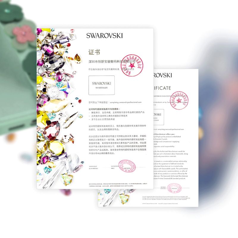 4. Kingxbar Sweet Series Gel-Hülle verziert mit originalen Swarovski-Kristallen mit Ständer iPhone 12 Pro Max grün