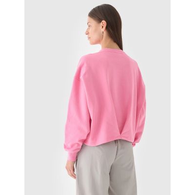 3. Damen Sweatshirt ohne Reißverschluss und Kapuze 4F 4FWAW24TSWSF1305-54S