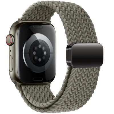 2. Tech-Protect Nylonmag-Armband für Apple Watch 4 / 5 / 6 / 7 / 8 / 9 / SE / Ultra 1 / 2 (42 / 44 / 45 / 49 mm) – Grün