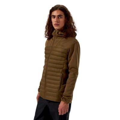4. Berghaus Vaskye Hooded Hybrid Jacket, Größe L, Braun