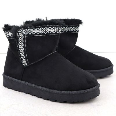 3. Schwarze Wildleder-Schneestiefel für Damen, Potocki 06303
