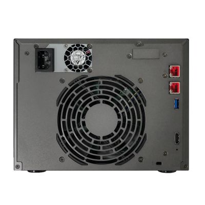 12. NAS Asustor AS6706T; Tower; 6x (3,5" SATA HDD/ 2,5" SSD); Intel Celeron N5105; 8 GB DDR4 SODIMM (max. 16 GB), 2x 2,5-GbE, 4x M.2 2280 NVMe PCIe 3.0, 2x USB 3.2 Gen, 1x HDMI 2.0b, 1x optionale 10-GbE-Karte