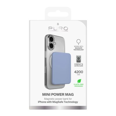 2. Puro 4200mAh Ultradünne MagSafe USB-C-kompatible Powerbank – Blau