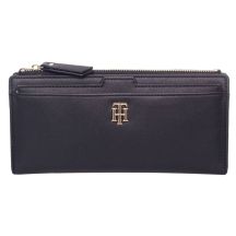 Tommy Hilfiger Saisonale Slim Damen-Geldbörse Schwarz - AW0AW08917 0GJ