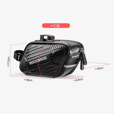 6. Rockbros B59 Fahrradsatteltasche 1,5 l – Schwarz