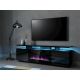 3. EVA TV-Schrank mit elektrischem Kamin 180x40x52 schwarz/glänzend schwarz