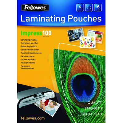 Fellowes Laminierfolie A4 100 µm, 100 Stück.