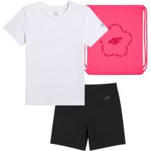 Mädchen-Set 4F F071 T-Shirt, Shorts, Tasche 4FJWSS26TAPSF071 90S