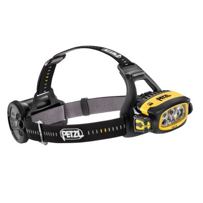 Die Petzl Duo S Stirnlampe ist eine extrem leistungsstarke, wasserdichte und wiederaufladbare Stirnlampe mit Petzls FACE2FACE-Blendungsfunktion. 1100 Lumen.