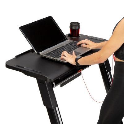 19. HMS LOOP12 MULTI Elektrisches Laufband mit Schreibtisch 1-12 km/h, Grau