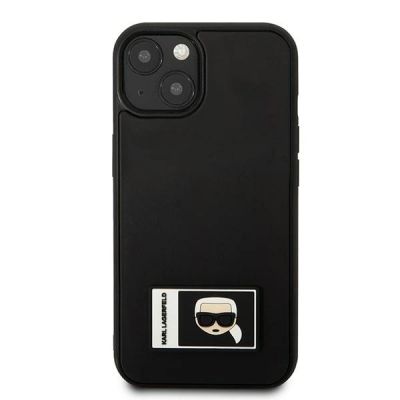 3. Karl Lagerfeld KLHCP13S3DKPK iPhone 13 mini 5,4" schwarz / schwarzes Hardcase Ikonik Patch