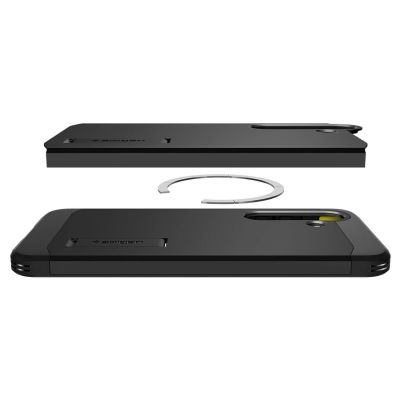 7. Spigen Tough Armor MagSafe Hülle für Samsung Galaxy S25 – Schwarz