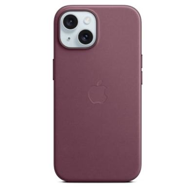 8. Hülle mit MagSafe für Apple iPhone 15, Feingewebe-Hülle, Mulberry