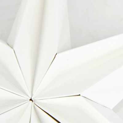 4. PAPIERSTERN-DEKORATION 30 CM 7-ZACKIG WEISS SASKA GIFT & DECOR