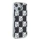 4. DKNY IML Checkered Mono Pattern Hülle für iPhone 15 / 14 / 13 – Schwarz