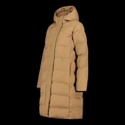 7. CMP Damen Lange Kapuzenjacke Winter Wasserdicht Isoliert Beige (34K0096/P814)