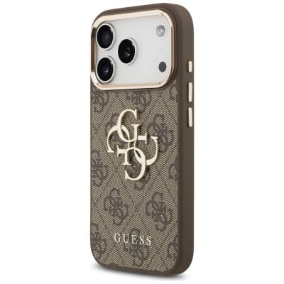 2. Guess 4G Big 4G Classic Logo Hülle für iPhone 17 Pro Max - Braun und Gold