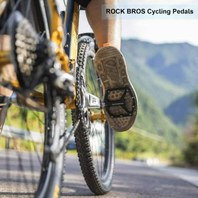 4. Rockbros schwarze Plattform-Fahrradpedale