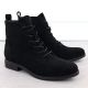3. Schwarze Damen-Ankle-Boots aus durchbrochenem Wildleder, S.Barski HY52-535