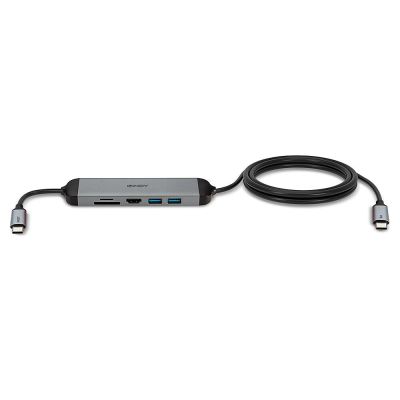 4. Lindy 43326 Dockingstation, kabelgebunden, USB 3.2 Gen 1 (3.1 Gen 1), Typ-C, Schwarz, Grau