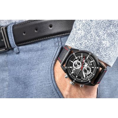 4. Giewont Herrenuhr Chronograph Saphir Schwarz GW8810-A1