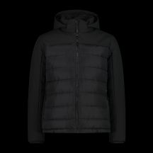 CMP Herren Winterjacke mit Kapuze, Sport, isoliert, schwarz (34K0147/E910)