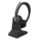 3. Yealink WH64 Workstation Dual-Headset mit Kabel- und Kabellosfunktion, Kopfbügel, USB Typ-C, Bluetooth-Ladestation, Schwarz
