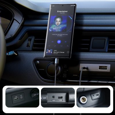 13. Joyroom Audio Transfer Series SY-A07 Miniklinke 3,5 mm / USB-C-Kabel 1,2 m – Schwarz